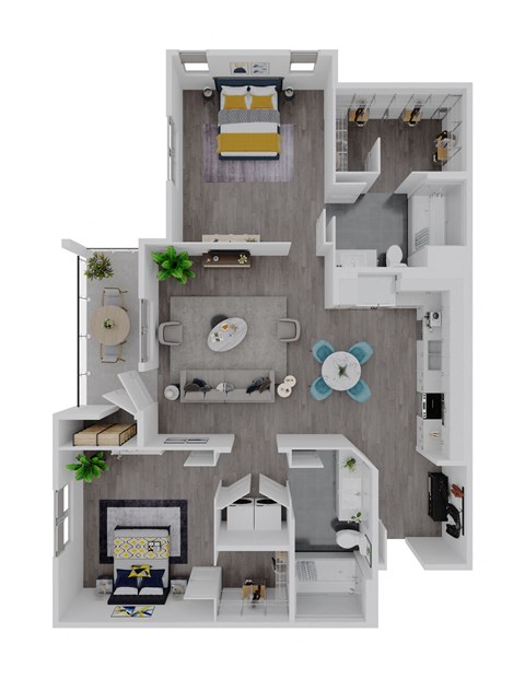 Two bedroom 2 bath floor plan A at Arrive Vacaville, Vacaville, CA
